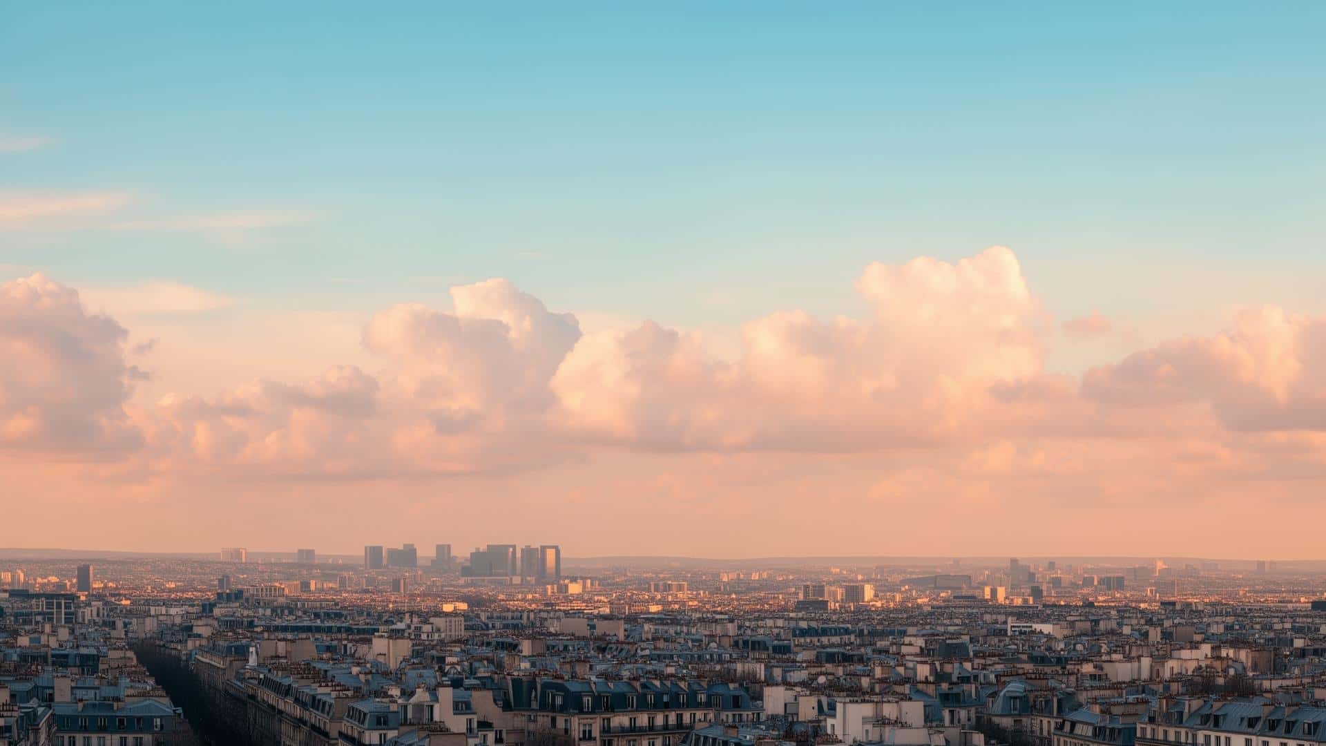 Cloudy sky over Europe